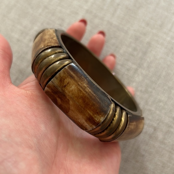 Zara Bamboo Metal Bangle - Picture 2 of 3